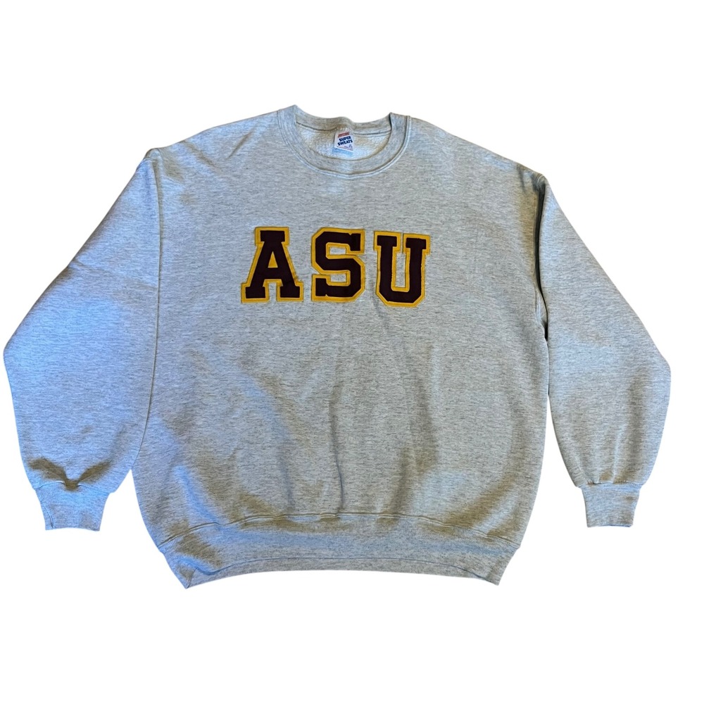 Vintage Jerzees Super Sweats ASU Arizona State University Sweatshirt XL Gray USA